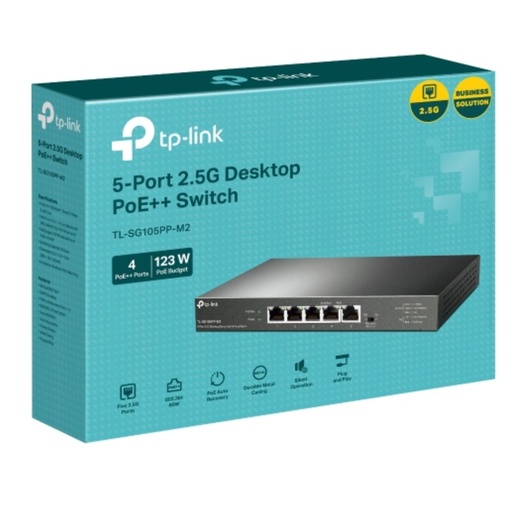 [TL-SG105PP-M2] TP-Link TL-SG105PP-M2 5-Port 2.5G Desktop Switch with 4-Port PoE++