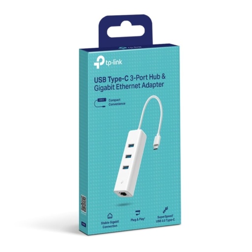 [UE330C] TP-Link UE330C USB Type-C 3-Port Hub & Gigabit Ethernet Adapter
