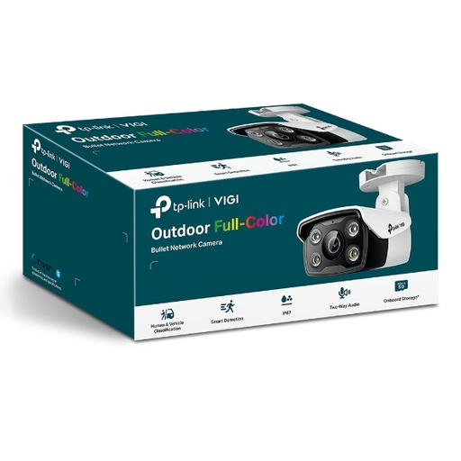 [VIGI C330(2.8mm)] TP-Link VIGI 3MP C330(2.8mm) Outdoor Full-Color Bullet Network Camera, 2.8mm Lens, Smart Detection, 3YW