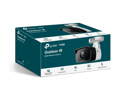 [VIGI C340I(2.8mm)] TP-Link VIGI 4MP C340I(2.8mm) Outdoor IR Bullet Network Camera, 2.8mm Lens, Smart Detection, 3YW