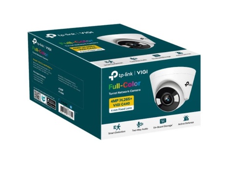 [VIGI C440(2.8mm)] TP-Link VIGI 4MP C440(2.8mm) Full-Colour Turret Network Camera, 2.8mm Lens, Smart Detection, 3YW