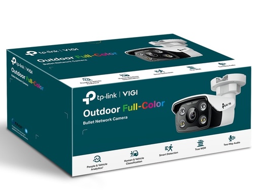 [VIGI C350(2.8mm)] TP-Link VIGI 5MP C350(2.8mm) Full-Colour Bullet Network Camera 2.8mm Lens, Two-Way Audio, Smart Detection,