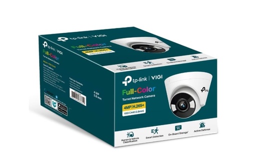 [VIGI C450(4mm)] TP-Link VIGI 5MP C450(4mm)  Full-Colour Turret Network Camera, 4mm Lens, Two-Way Audio, Corridor Mode, Smart Detection 3YW