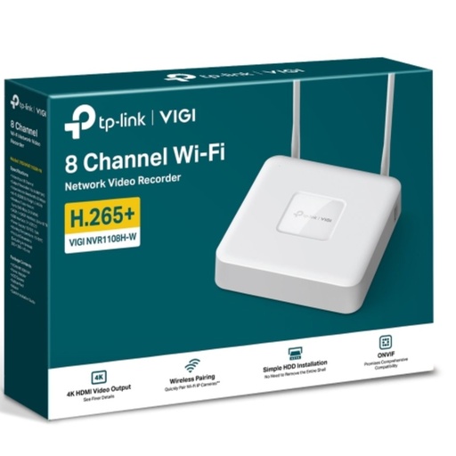 [VIGI NVR1108H-W] TP-Link VIGI NVR1108H-W VIGI 8 Channel Wi-Fi Network Video Recorder