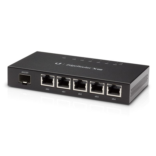 [817882023290] Ubiquiti EdgeRoute Advanced Gigabit Ethernet Router - Compact Powerful Router Sporting,5 Gigabit RJ45 Ports Passive PoE Support SFP,  2Yr Warr