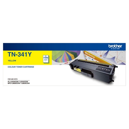 [4977766733977] Brother TN-341Y Colour Laser Toner-Standard Yellow HL-L8250CDN/8350CDW MFC-L8600CDW/L8850CDW - 1500Pages