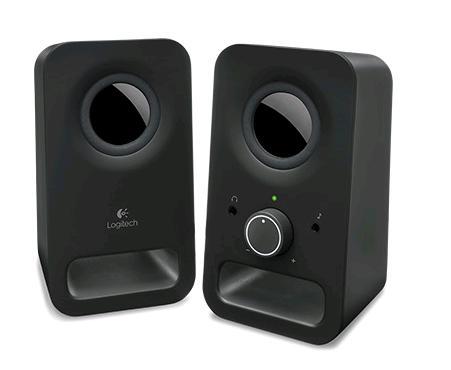 [97855100702] Logitech Z150 2.0 Stereo Speakers 6W Compact Size Easily Access to Power  Volume Control Headphone  Auxiliary Jack for TV PC Smartphone Tablet