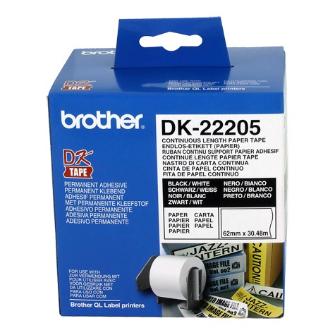 [4977766628198] White Continuous Paper Roll 62mmX30.48m