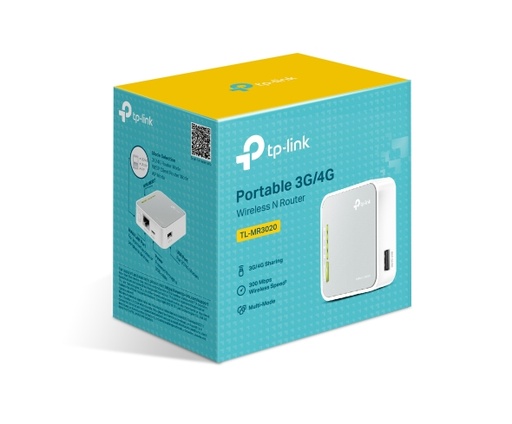 [6935364082345] TP-Link TL-MR3020 Portable 3G/4G Wireless N Router 2.4GHz (150Mbps) 802.11bgn 1x100Mbps WAN/LAN 1xUSB 1xmini USB Internal Antennas ~TL-MR3220