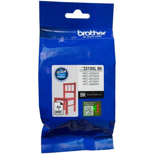 [4977766767255] Brother LC-3319 XL Black to Suit - J5330DW/J5730DW/J6530DW/J6730DW/J6930DW