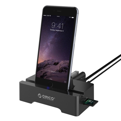 [6954301128212] ORICO 3 Port USB2.0 Docking Station of Cellphone and PAD for SD  TF with 1M USB3.0