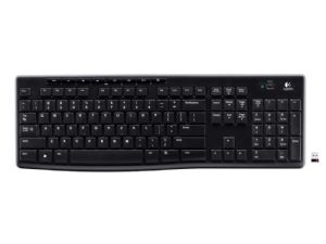 [97855073921] Logitech K270 2.4 GHz Wireless Full Size Keyboard 128-bit AES encryption 24-month battery life Spill resistant Durable UV-coated keys