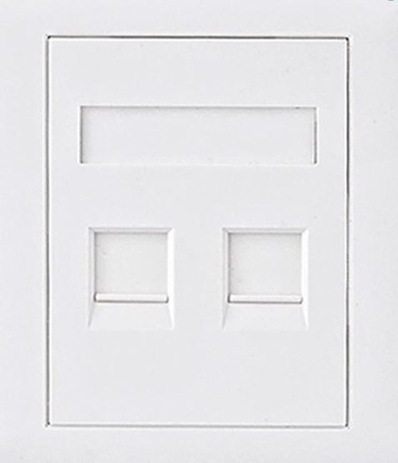 [9320100100624] Astrotek CAT6 RJ45 Network Wall Face Plate Outlets 86x86mm 2 Port Socket Kit LS