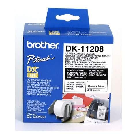 [4977766628129] White StandardLarge Address Label 38mmX90mm,400 per roll