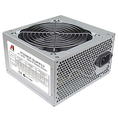 [PSA1-5000] Aywun 500W Retail 120mm FAN ATX PSU. 1x 6PIN PCI-E, 24PIN ATX. Easy to Install, 2 Years Peace of Mind Warranty