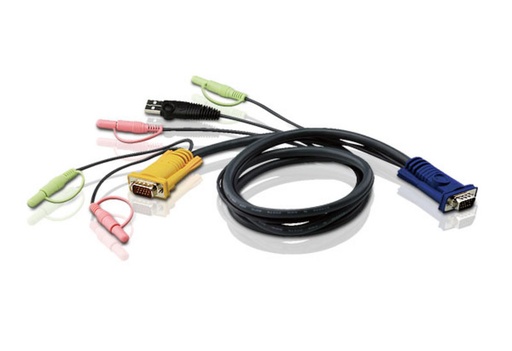 [4710423772502] Aten KVM Cable 3m with VGA, USB  Audio to 3in1 SPHD  Audio to suit CS173xB, CS173xA, CS175x (LS)