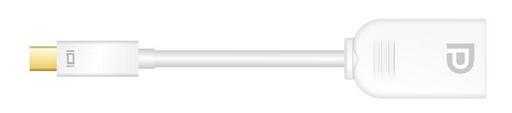 [6951586927097] Mini Display Port (M ) to Display Port (F) cable - 15cm (LS)