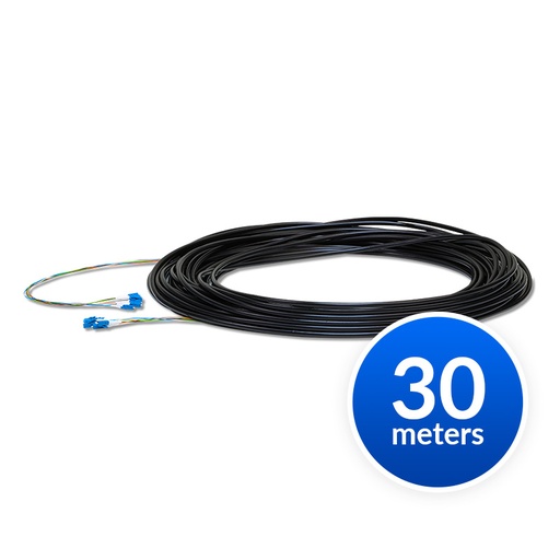 [810354025877] Ubiquiti Single-Mode Lightweight Fiber Cable, Lenth 30m, Outdoor Jacket, Kevlar Yarn For Added Tensile Strength,  Weatherproof Tape,  2Yr Warr