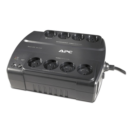 [731304275411] APC Back-UPS 550VA/330W Power-Saving UPS, Desk Top, 230V/10A Input, 8x Aus Outlets, Lead Acid Battery, User Replaceable Battery