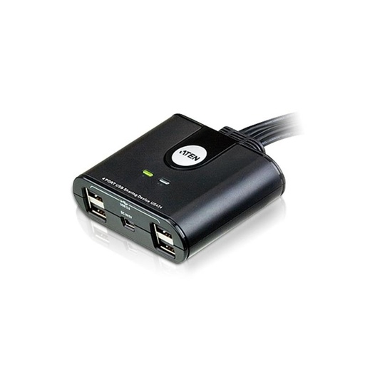 [4710423778771] Aten Peripheral Switch 4x4 USB 2.0, 4x PC, 4x USB 2.0 Ports, Remote Port Selector, Plug and Play, Hot Pluggable