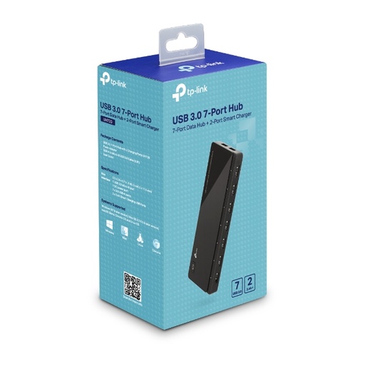 [6935364010041] TP-Link UH720 USB 3.0 7-Port Hub with 2 Charging Ports 5V/2.4A 5Gbps transfer speeds for iOS and Android devices