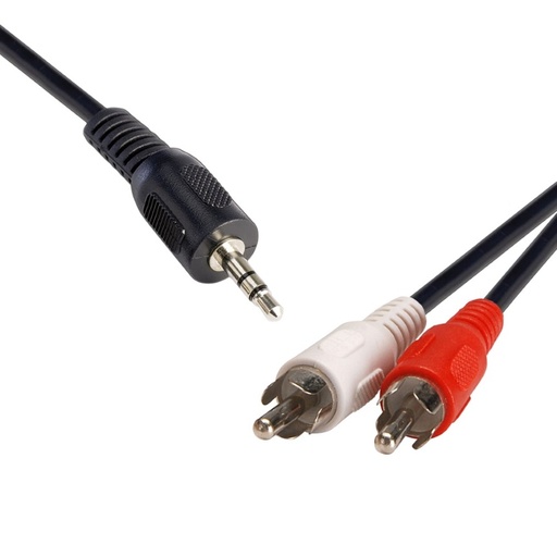 [9341756007242] 8Ware 3.5 Streo Plug to 2 x RCA Plug 1.5m
