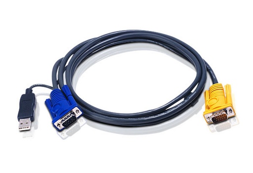 [4710423770690] Aten KVM Cable 1.8m with 3 in 1 SPHD to VGA  USB