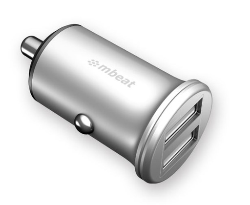 [9346396001858] (LS) mbeat® Power Dot Pro Dual port 4.8A Rapid Car Charger - 24W/Metallic Design/Fast Charging Package Weight: 32g (LS> MB-CHGR-CC01)
