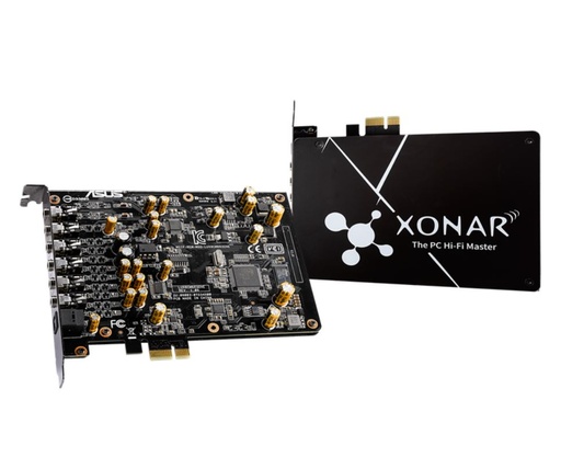 [4712900633603] ASUS Xonar AE 7.1 PCIe Gaming Sound Card 192kHz/24-bit Hi-Res Audio Quality, 150ohm headphone amp, High-quality DAC, Exclusive EMI back plate