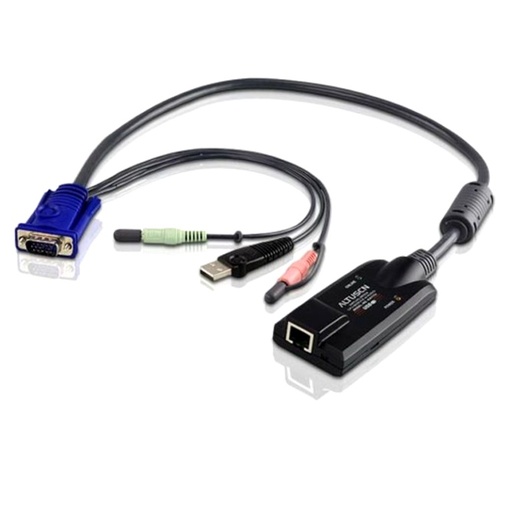 [4710423775855] Aten KVM Cable Adapter with RJ45 to VGA, USB  Audio to suit KNxxxxV, KM0932 series