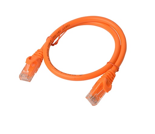 [9341756012987] 8Ware CAT6A Cable 0.5m (50cm) - Orange Color RJ45 Ethernet Network LAN UTP Patch Cord Snagless