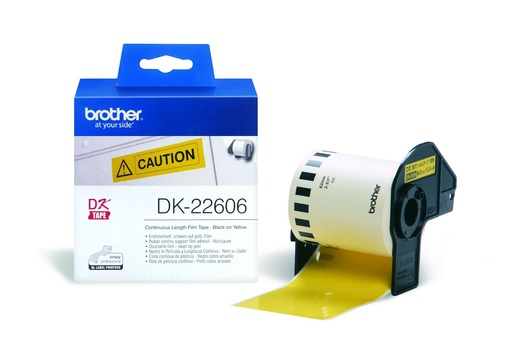 [CODK22606] Brother YellowConti Film Roll 62mmX15.24m Continuous QLprts