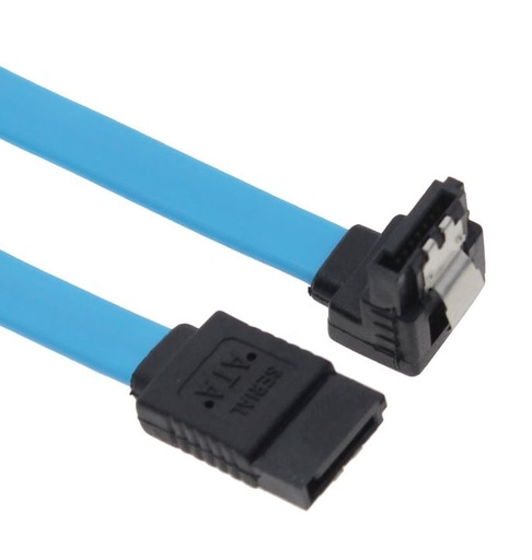 [9320201002216] Astrotek SATA 3.0 Data Cable 50cm Male to Male 180 to 90 Degree with Metal Lock 26AWG Blue LS