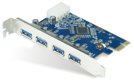 [9320301002321] Astrotek 4x Ports USB 3.0 PCIe PCI Express Add-on Card Adapter 5Gbps Windows XP/7/8/10 Server 2008  later Renesas 720201 Chipset Full Height
