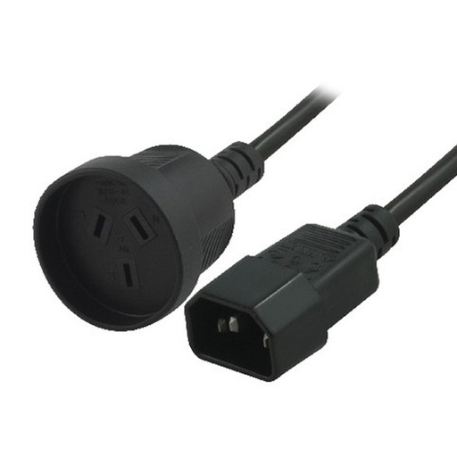 [9341756014622] 8Ware Power Extension Cable 15cm 3-Pin AU to IEC C14 Female to Male for UPS ~CBC-RC-3083 H40UPSIEC150MM