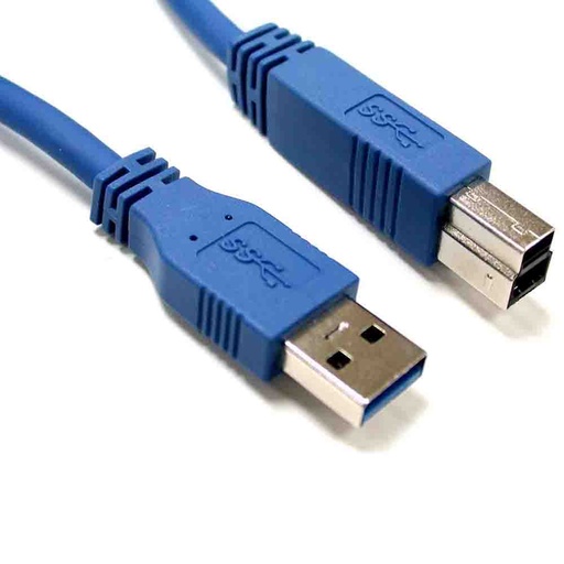 [9341756009024] 8Ware USB 3.0 Printer Cable 1m Type A to Type B Male to Male for External HDD Hard Drive Printer Scanner USB Hub Docking Station Blue Color
