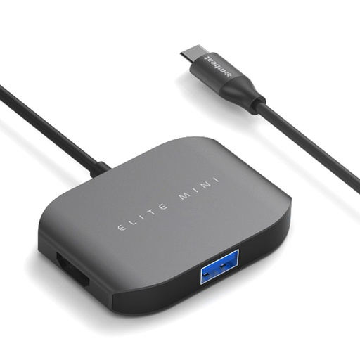 [9346396002114] (LS) mbeat USB-C Multi-port Adapter (HDMI + USB 3.0×1 + USB 2.0×1) - Space Grey, Aluminium Design 4K high resolution Data Transfer Rate: Max up to 5Gb