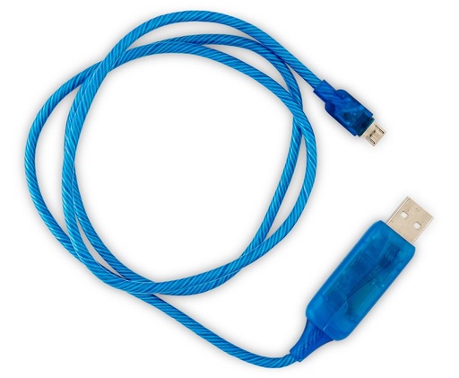 [9341756016268] Astrotek 1m LED Light Up Visible Flowing Micro USB Charger Data Cable Blue Charging Cord for Samsung LG Android Mobile Phone