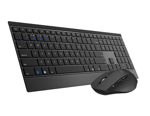[6940056187499] RAPOO 9500M Bluetooth  2.4G Wireless Keyboard Mouse Combo Black- Multi-Device connection - Adjustable1600DPI 4.5mm Ultra-Slim. 12 Months Battery Life