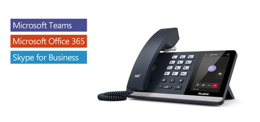 [841885101914] Yealink T55A -Skype For Business Edition, IP Phone, 4.3" Screen, HD Voice, USB, Dual Gigabit,  (Power Adapter  Wall Mount Bracket Optional)