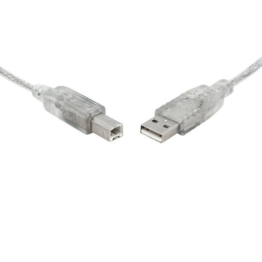[9341756007969] 8Ware USB 2.0 Cable 0.5m / 50cm USB-A to USB-B Male to Male Printer Cable for HP Canon Dell Brother Epson Xerox Transparent Metal Sheath UL Approved