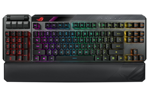 [4711081047230] ASUS ROG CLAYMORE II Red Modular TKL 80%/100% Gaming Mechanical Keyboard, ROG RX Optical Switches, Detachable Numpad, Wired/Wireless Mode, 43 Hours
