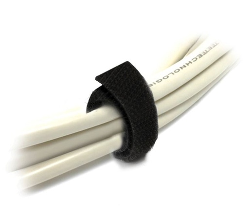 [9341756014509] 8Ware 25m x 12mm Velcro Wide Cable Tie Hook  Loop Continuous One Sided Self Adhesive Fastener Sticky Tape Roll Black
