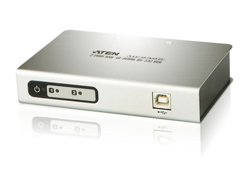 [4710423773103] Aten Serial Hub 2 Port USB to RS232 Converter w/ 1.8m cable, Supports Hot-Swapping  Plug and Play