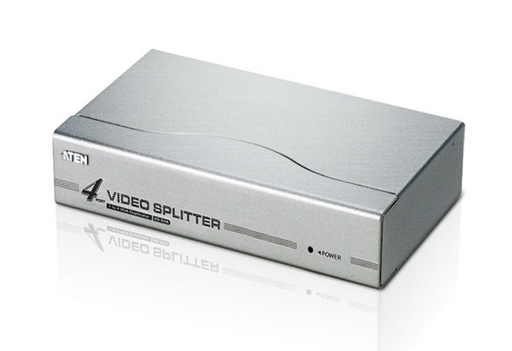 [4710423770805] Aten Video Splitter 4 Port VGA Splitter 350MHz, 1920x1440@60Hz Max, Cascadable to 3 levels (Up to 64 Outputs)