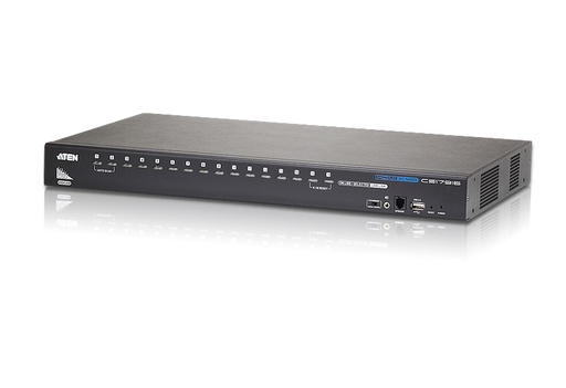 [4719264641602] Aten Desktop KVM Switch 16 Port Single Display HDMI w/ audio, 2x Custom KVM Cables Included Only