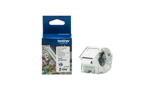 [4977766779302] Brother CZ-1004 Full Colour continuous label roll, 25mm wide to Suit VC-500W