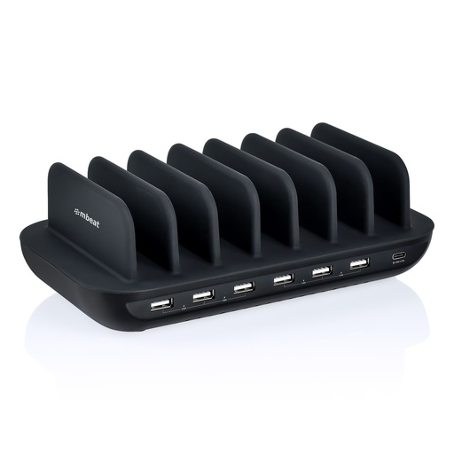 [9346396002664] mbeat® Gorilla Power 60W 7 Port USB-C  USB Charging Station 6× USB-A 1× USB-C PD Output Power: Total 60W Product Weight: 0.66kg