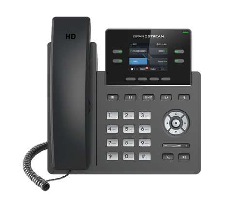 [6947273702825] Grandstream GRP2612W 4 Line IP Phone, 2 SIP Accounts, 320x240 Colour Screen, HD Audio, Inbuilt WiFi, Includes PSU