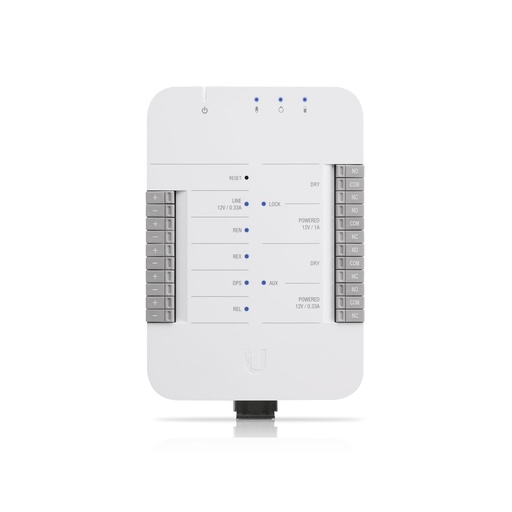 [817882025720] Ubiquiti UniFi Access Hub，Single Door Entry Mechanism，PoE Power, Support UA-LITE UA-PRO,Four Inputs 12v Dry Relays for Most Door Lock, 2Yr Warr